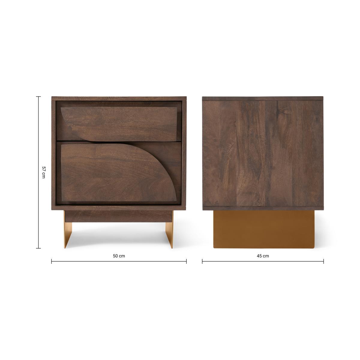 Keala Bedside Table, Mango Wood – image 8
