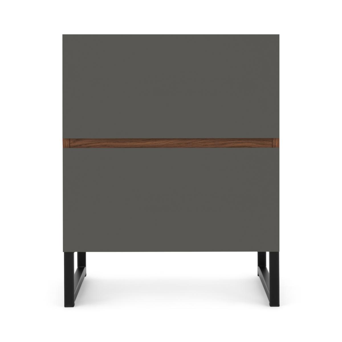 Hopkins Bedside, Grey and Walnut Effect – image 2