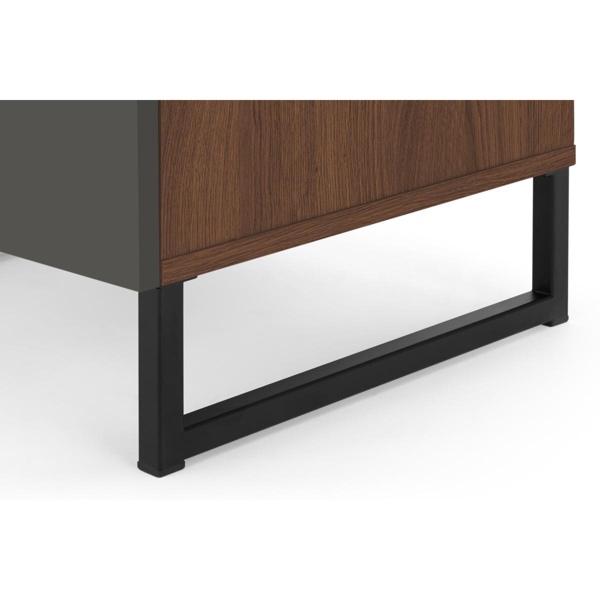 Hopkins Bedside, Grey and Walnut Effect – image 7