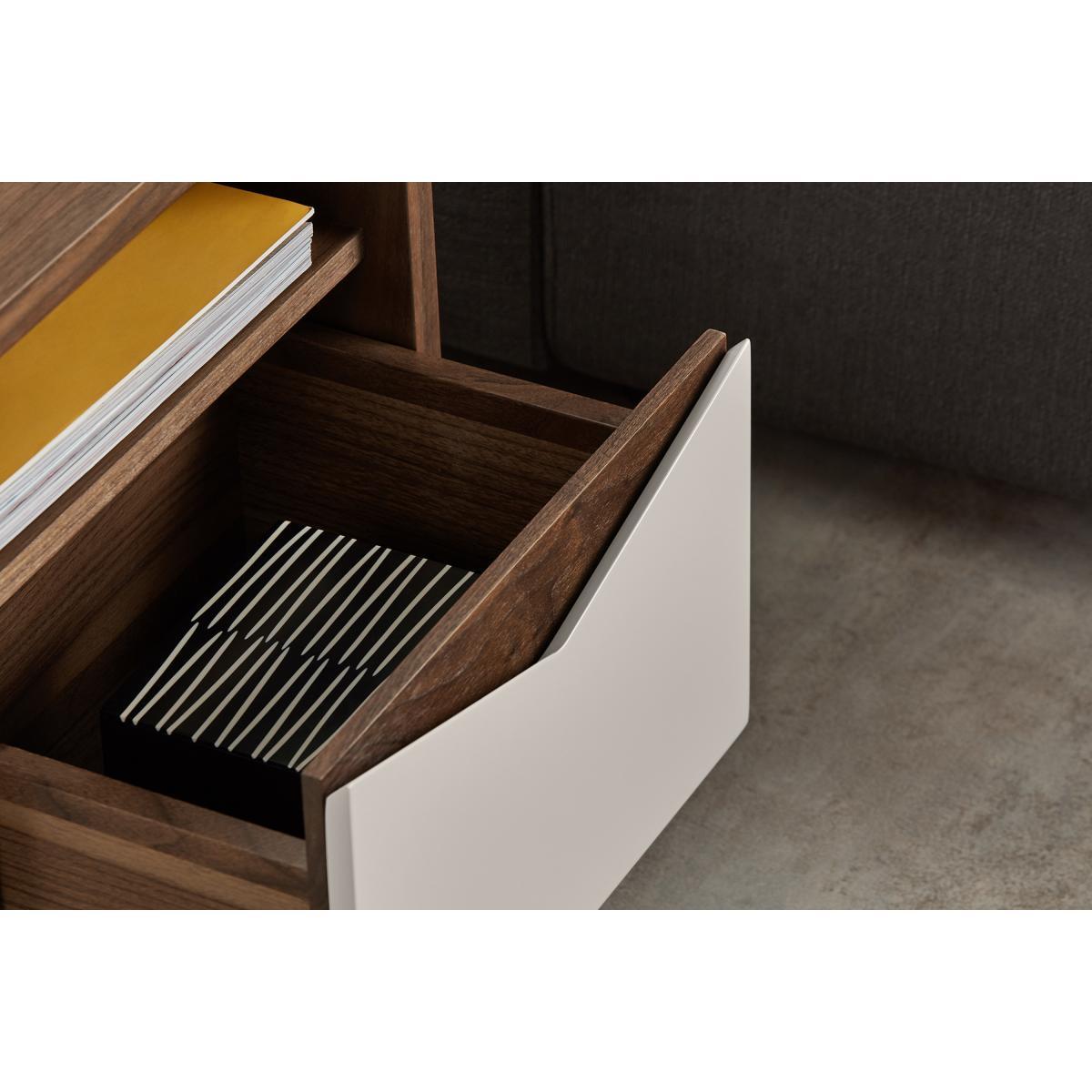 Louis Bedside Table, Walnut & Warm Neutrals – image 6