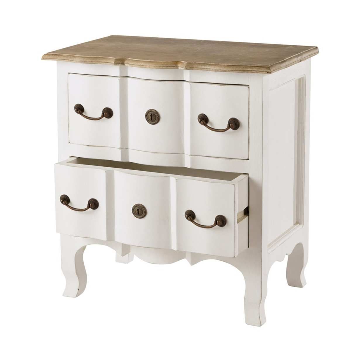 White Mango 2-Drawers Bedside Table Versailles – image 2