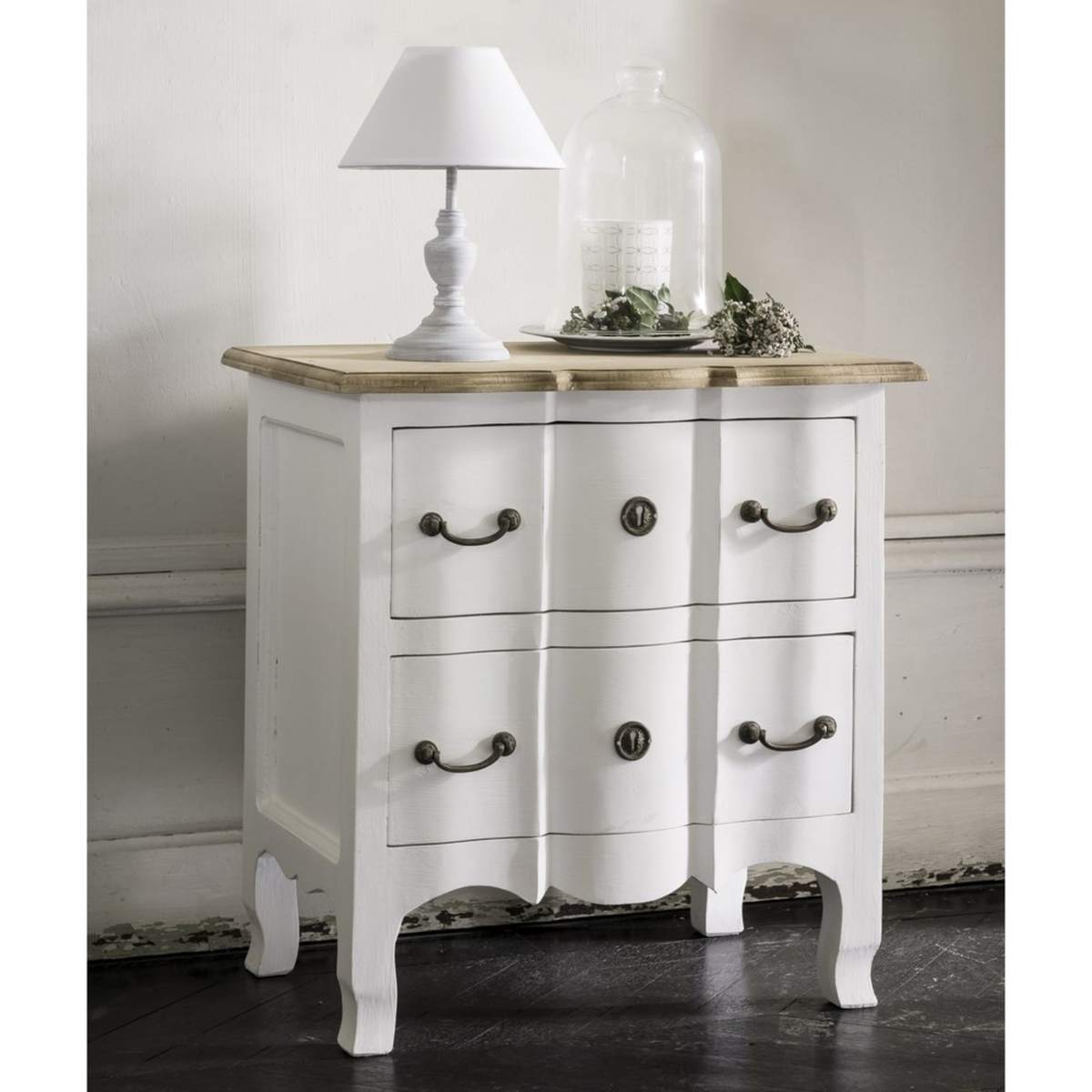 White Mango 2-Drawers Bedside Table Versailles – image 5