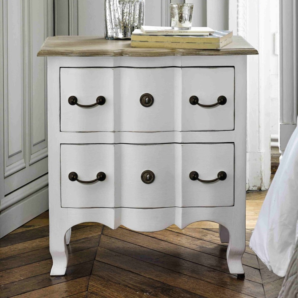 White Mango 2-Drawers Bedside Table Versailles – image 7