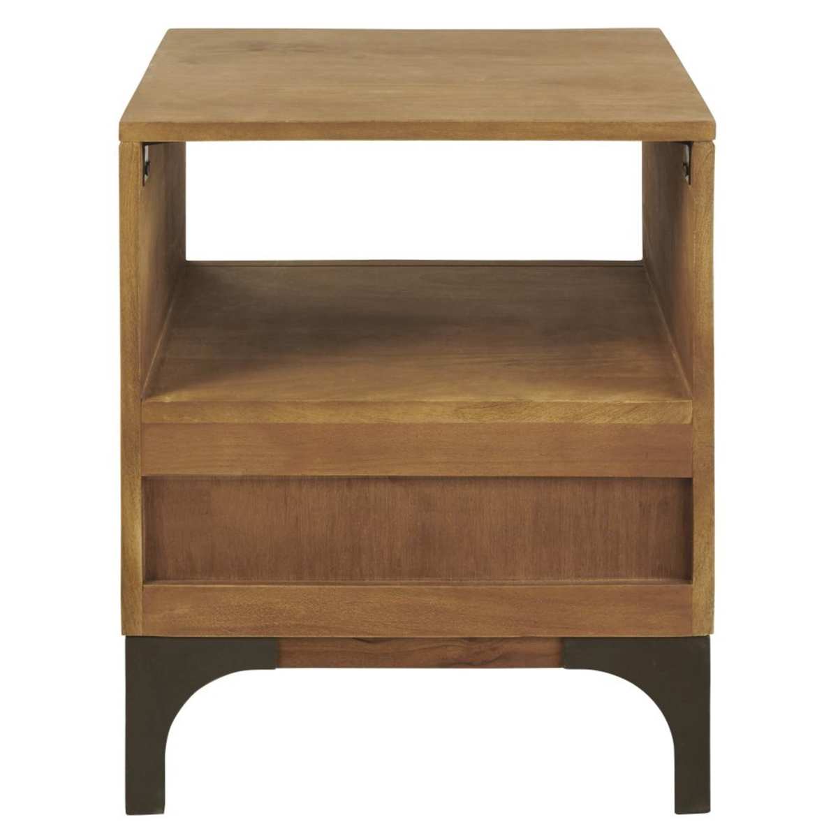 Solid Mango Wood 1-Drawer Bedside Table  Metropolis – image 4