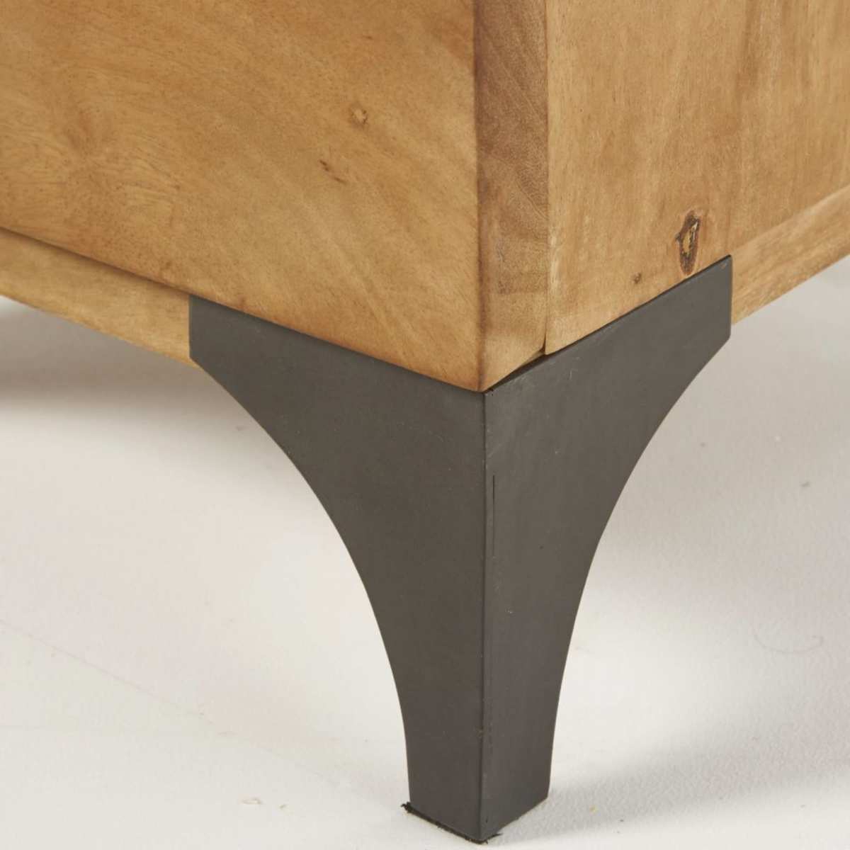 Solid Mango Wood 1-Drawer Bedside Table  Metropolis – image 6