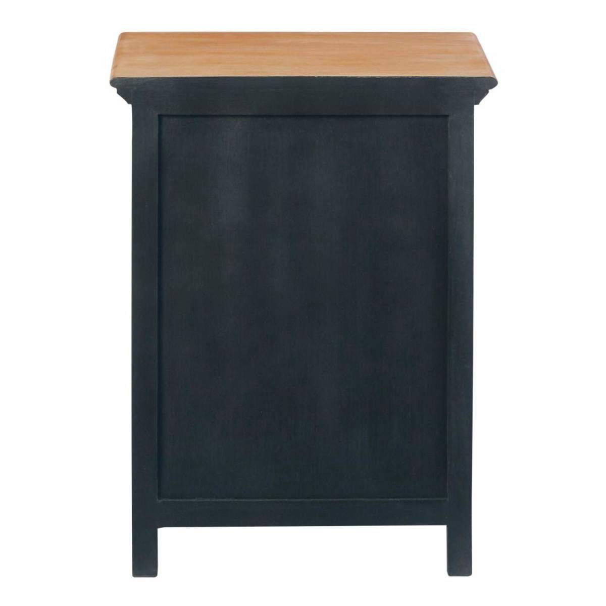 Grey Mango Wood Bedside Table with 2-Drawers Chinon – image 2