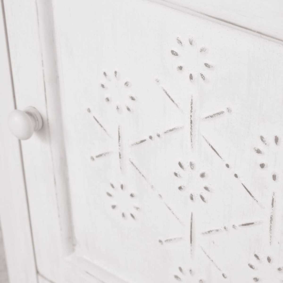 White Pine 1-Door 1-Drawer Bedside Table Bianca – image 2
