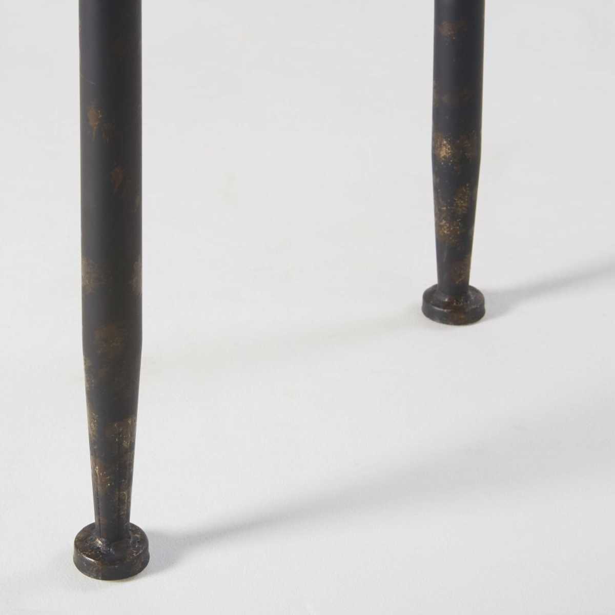 Round Black Metal 1-Drawer Bedside Table Alienor – image 5