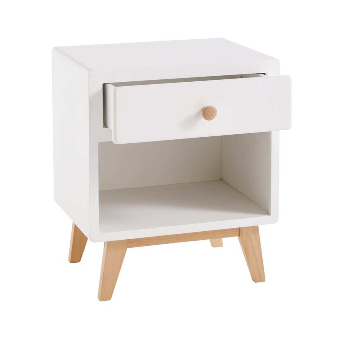White Vintage 1-Drawer Bedside Table Sweet – image 3