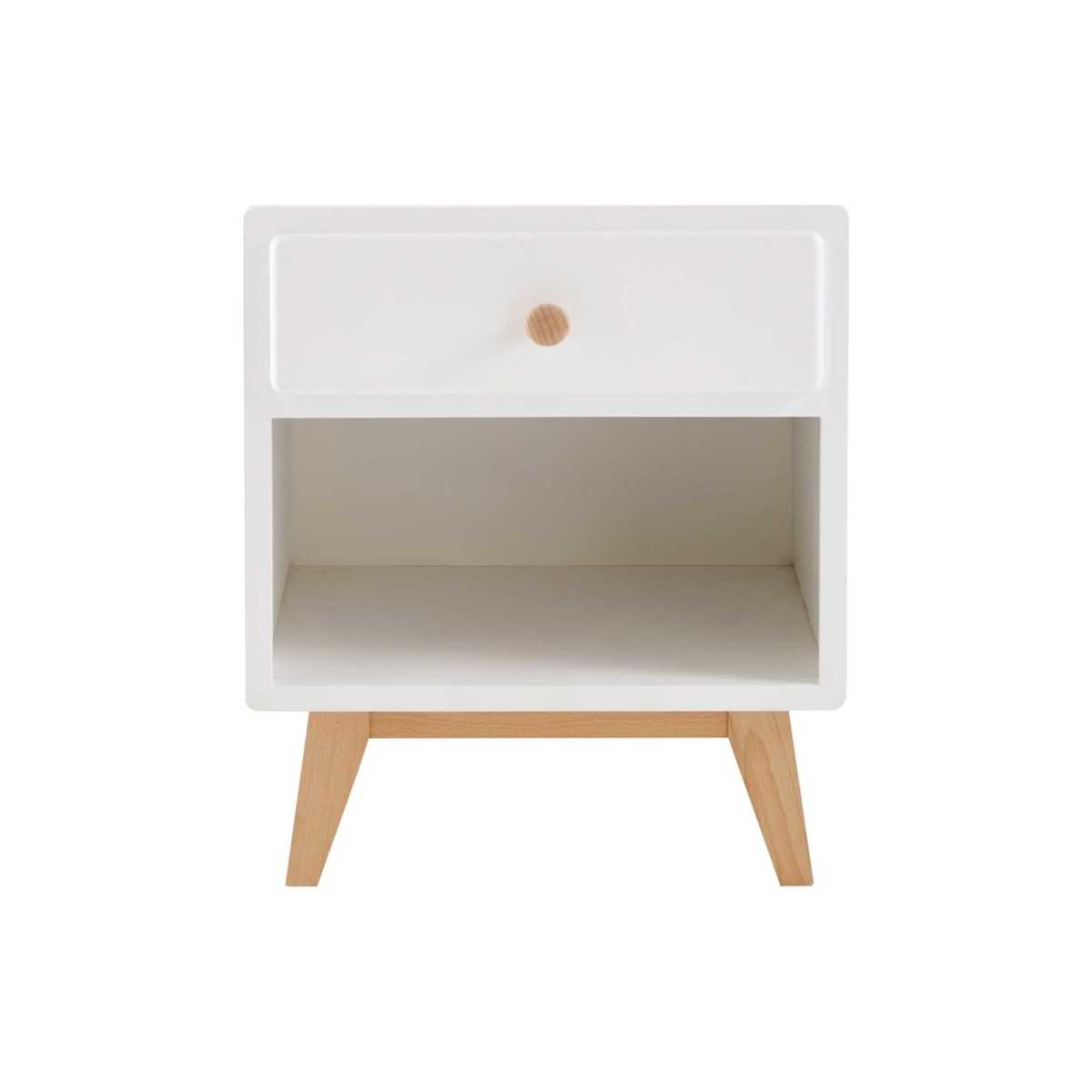 White Vintage 1-Drawer Bedside Table Sweet – image 2