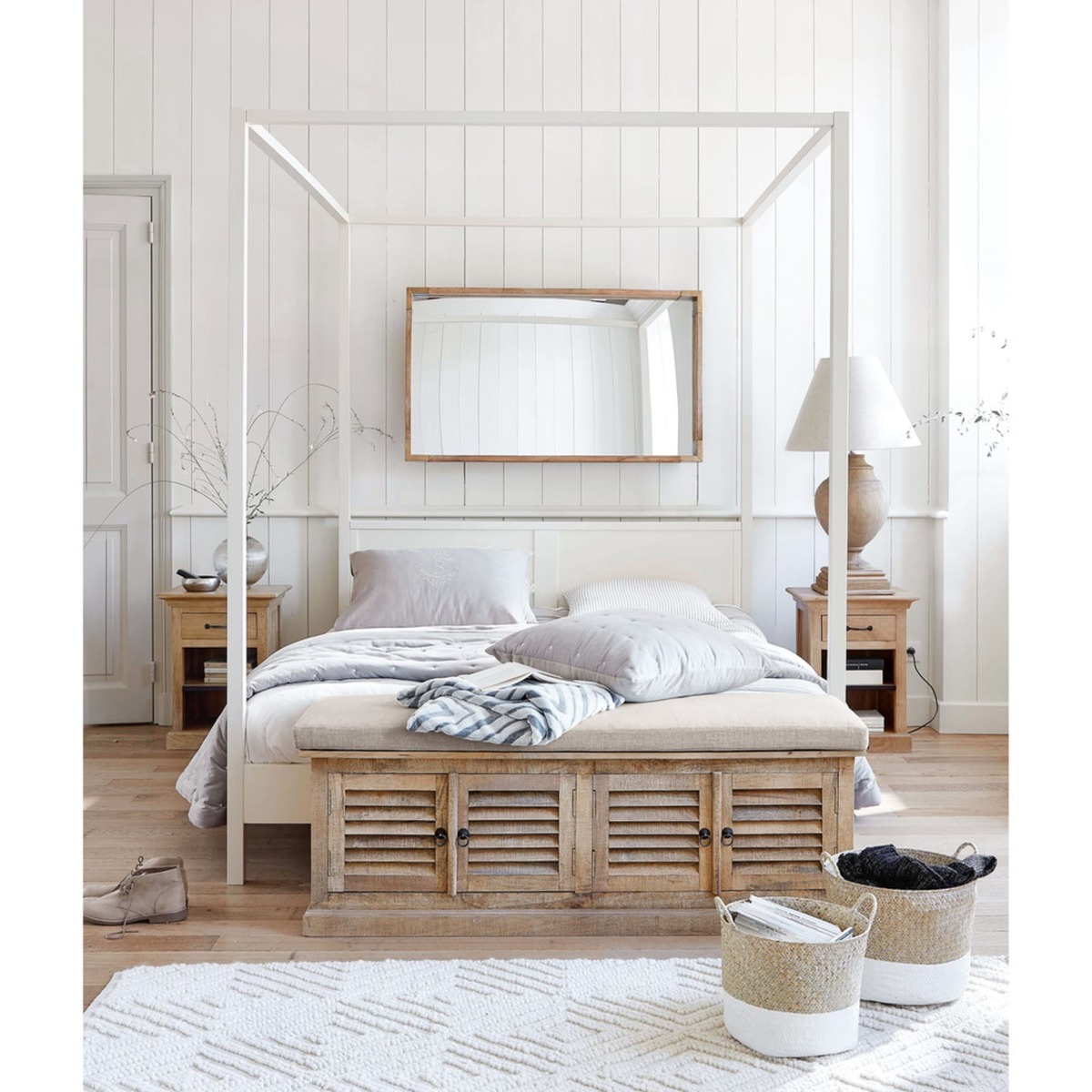 Bedside table with drawer in mango wood, L 45 cm Naturaliste – image 3