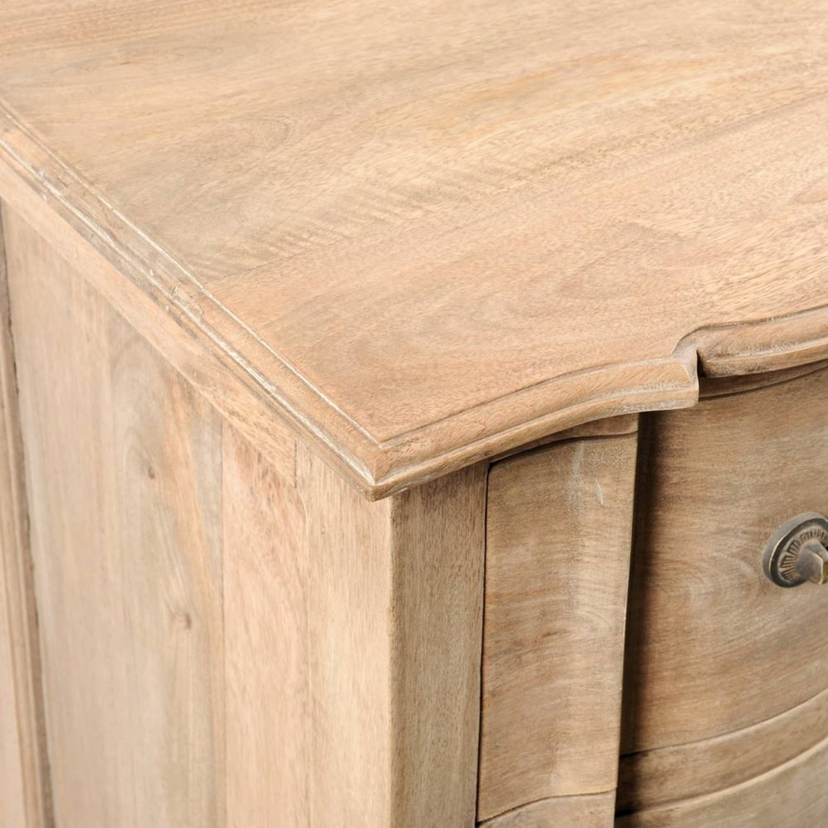 Mango wood and acacia bedside table with drawers Colette – image 2