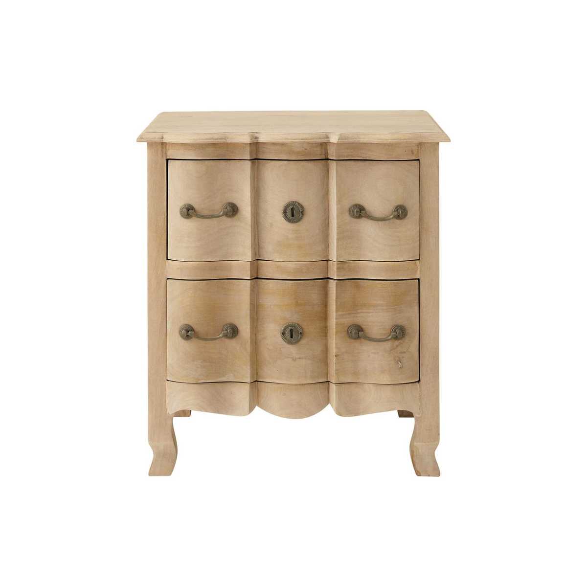 Mango wood and acacia bedside table with drawers Colette – image 1