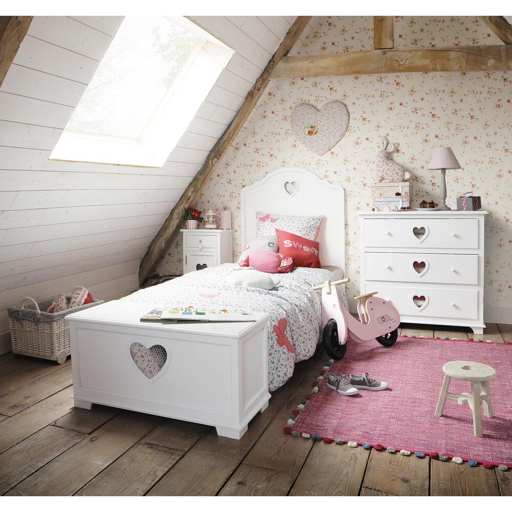White Bedside Table with 1 Drawer – image 2