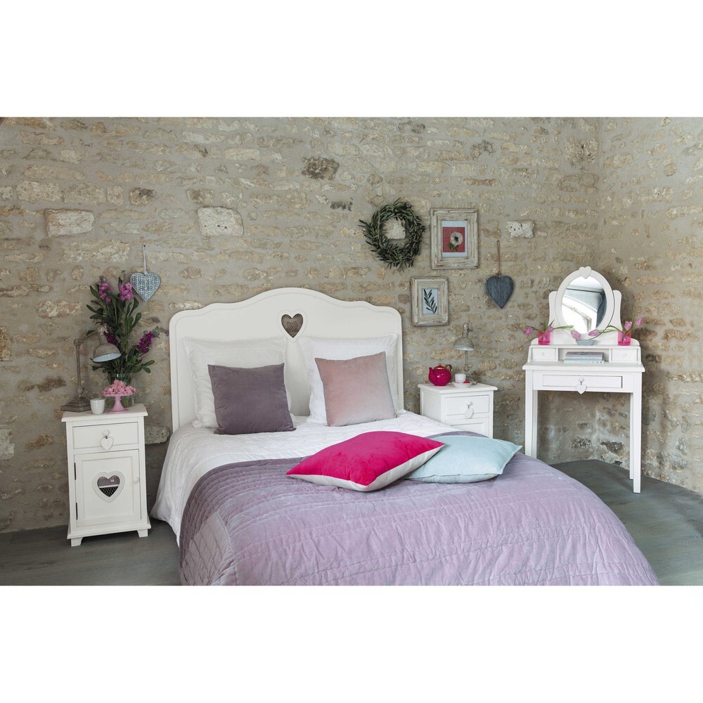 White Bedside Table with 1 Drawer – image 4
