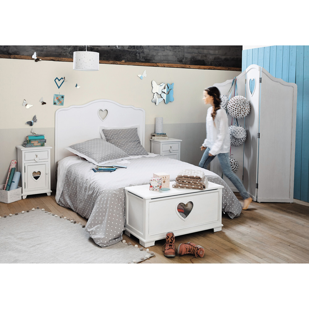 White Bedside Table with 1 Drawer – image 6
