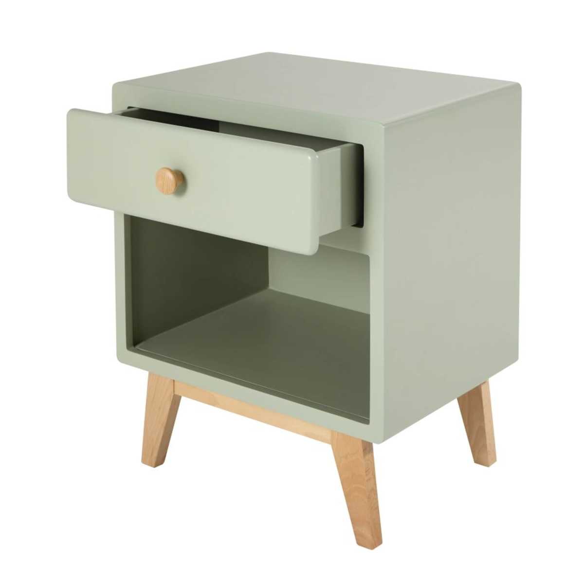 Green 1-Drawer Bedside Table Sweet – image 2