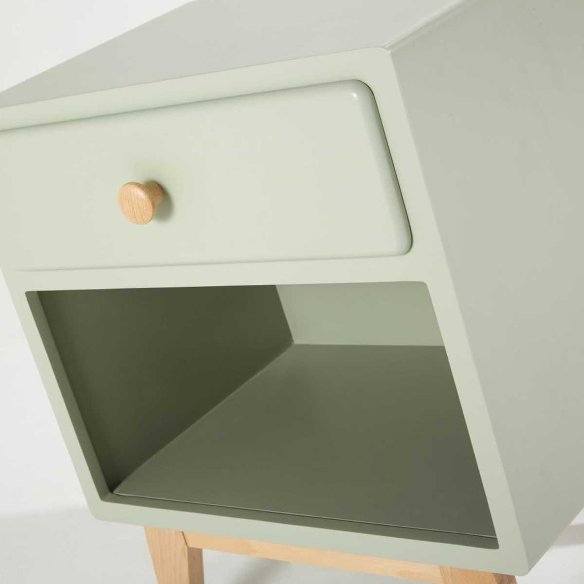 Green 1-Drawer Bedside Table Sweet – image 3