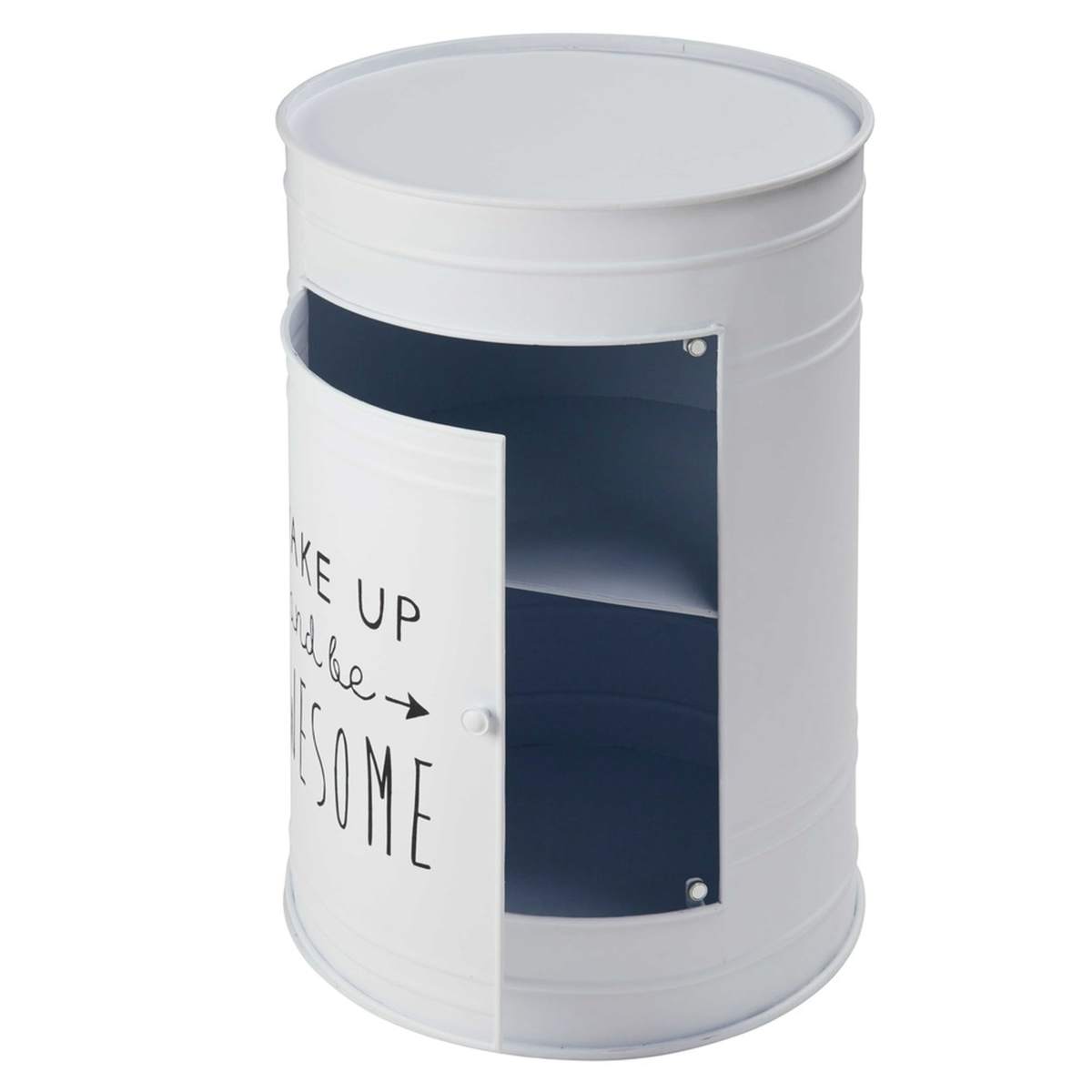 White metal 1-door bedside table Harlem – image 2