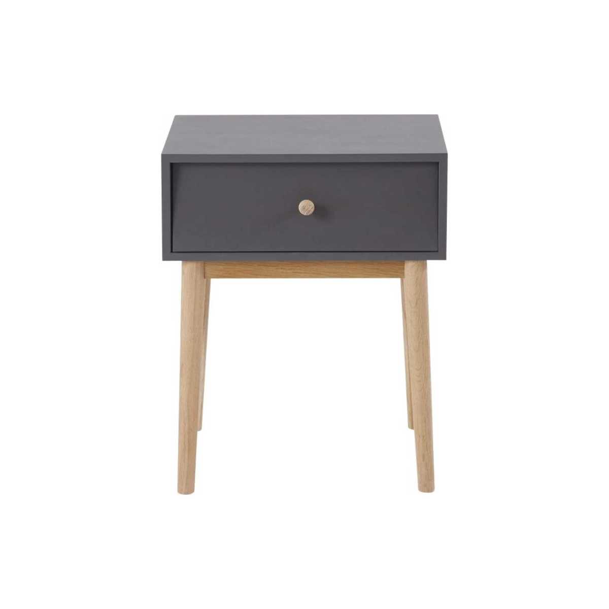 Anthracite Grey Vintage 1-Drawer Bedside Table Zen Market – image 2