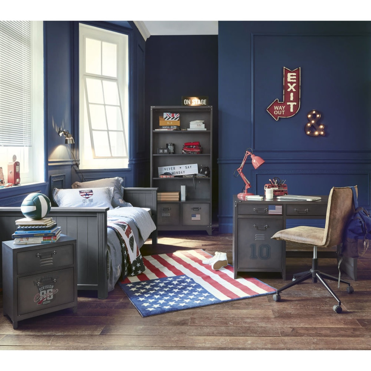 Metal Bedside Table with 1-Drawer Andrews – image 5