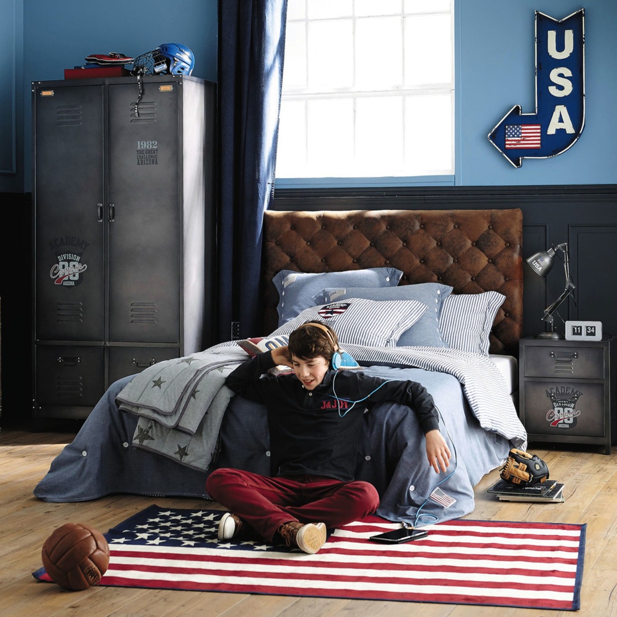 Metal Bedside Table with 1-Drawer Andrews – image 9