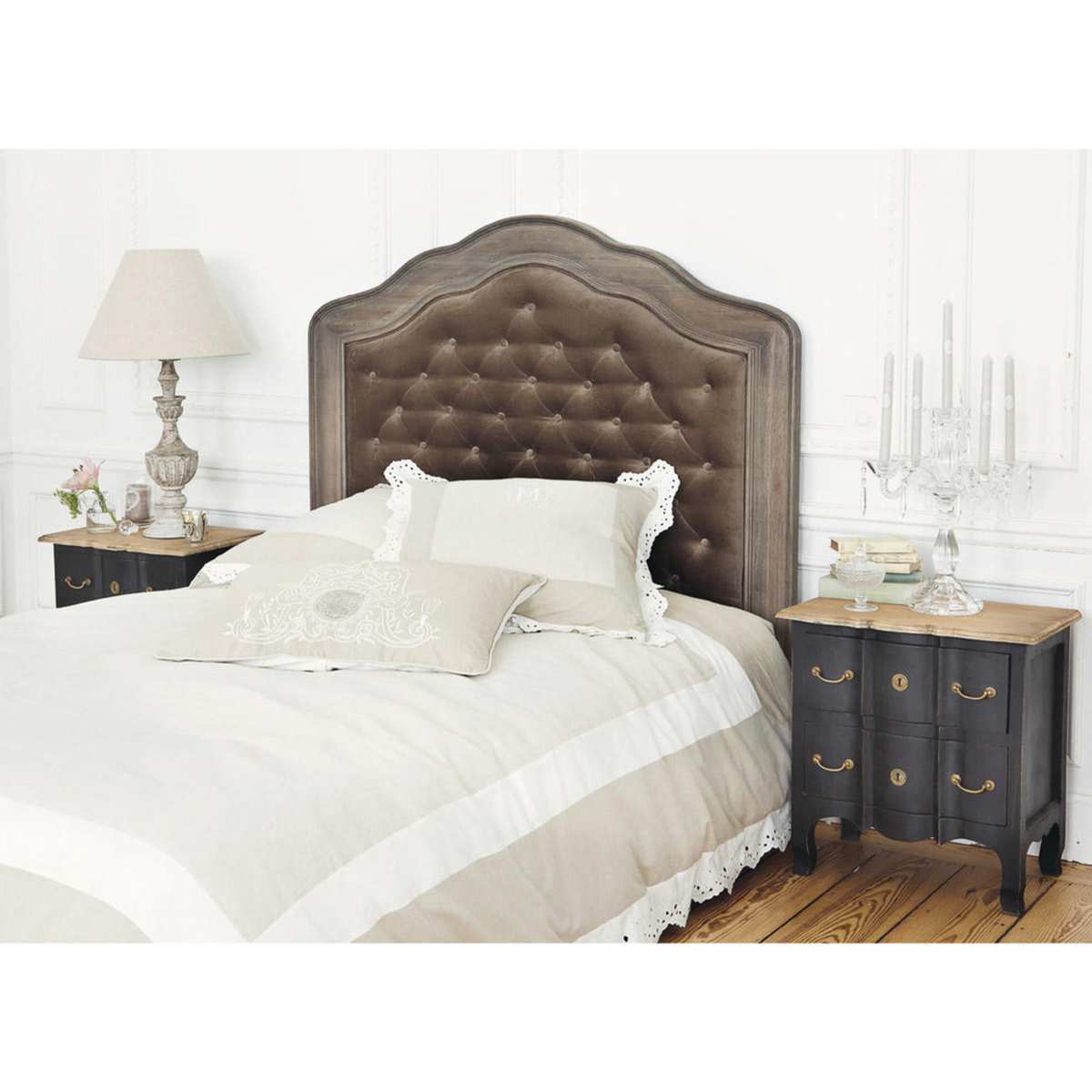 Black Acacia and Mango 2-Drawers Bedside Table Versailles – image 6