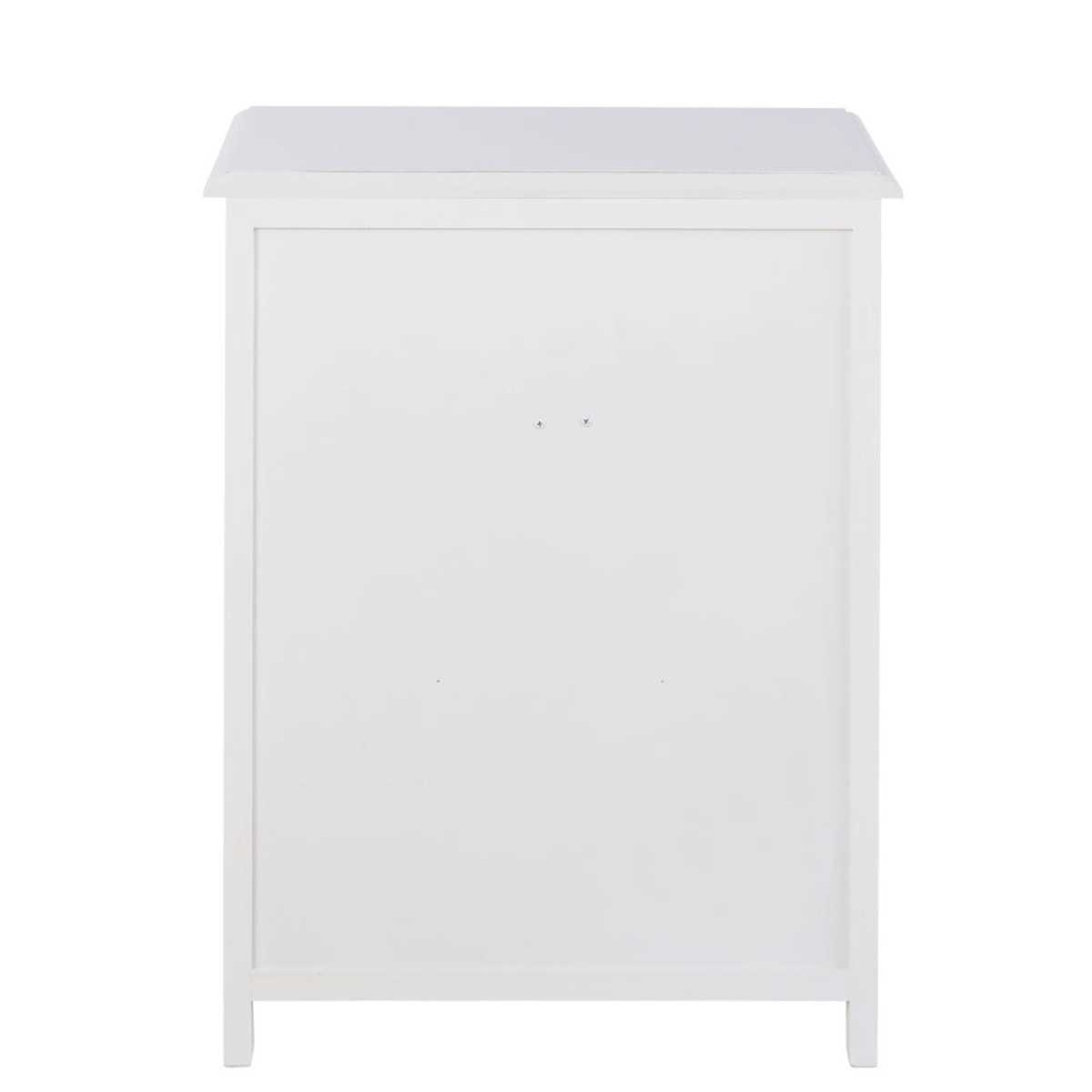 Wooden bedside table with drawer in white W 45cm Barbade – image 2