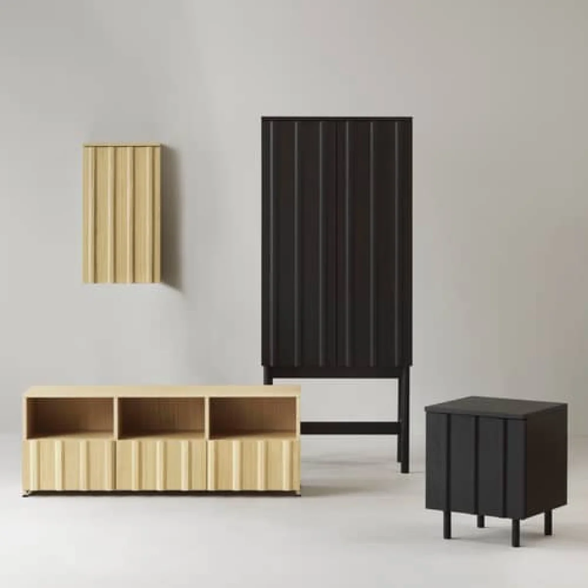 Rib Bedside table natural wood / 1 Door - Normann Copenhagen – image 5