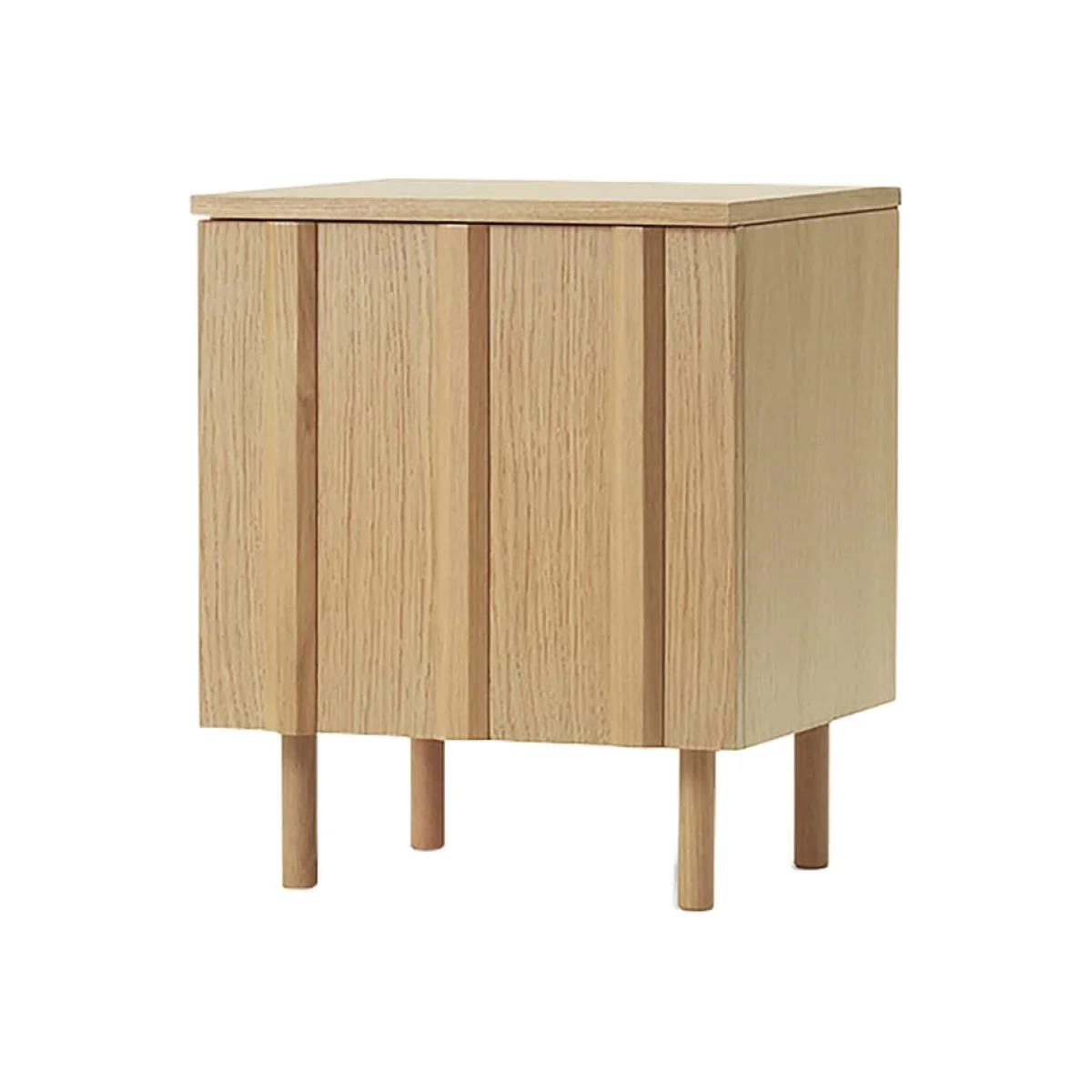Rib Bedside table natural wood / 1 Door - Normann Copenhagen – image 1