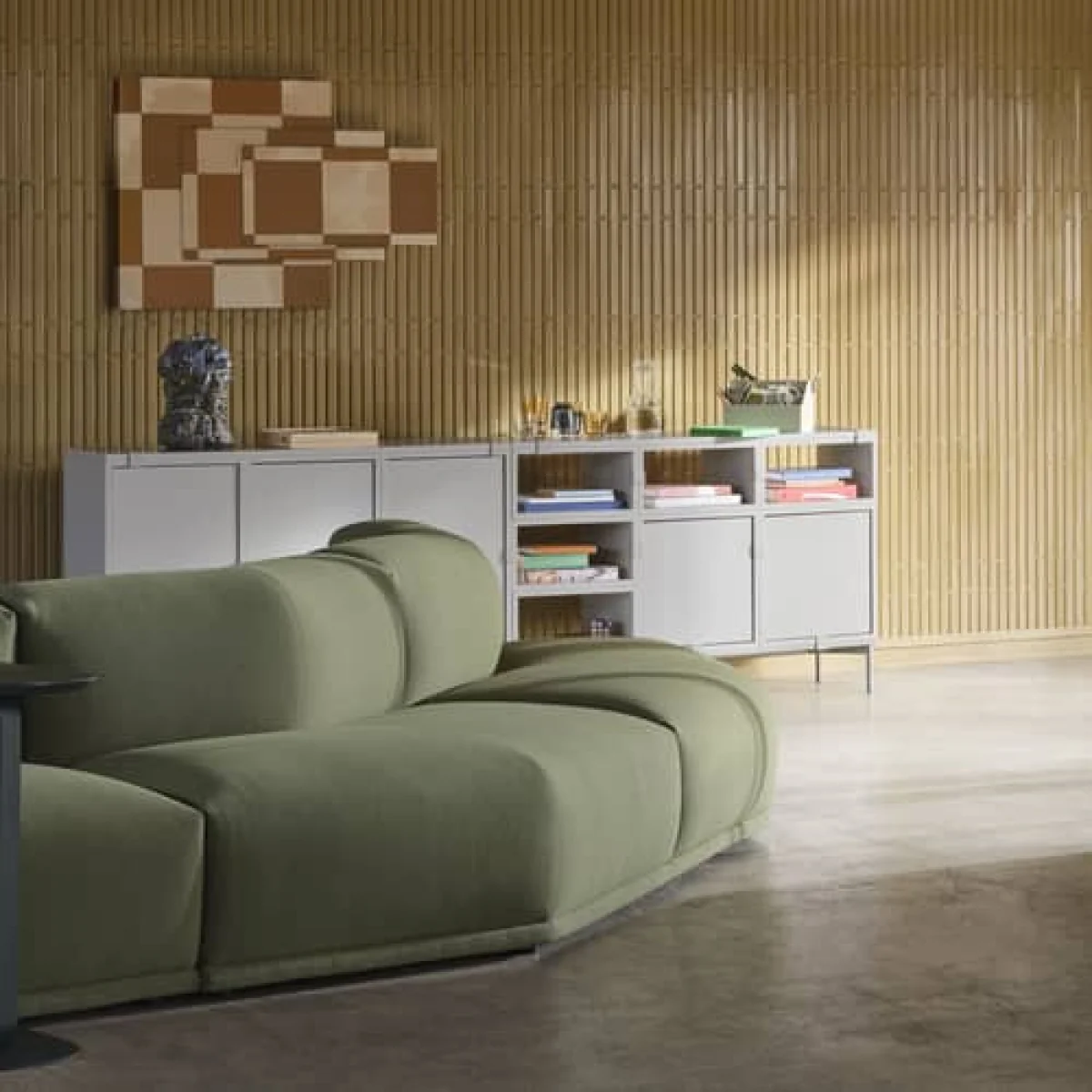 Stacked Bedside table wood green / Configuration 2 - Muuto – image 2