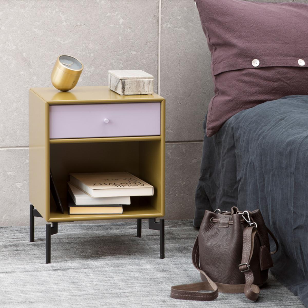 Montana Dream bedside table Pomelo 140 chrome legs – image 2