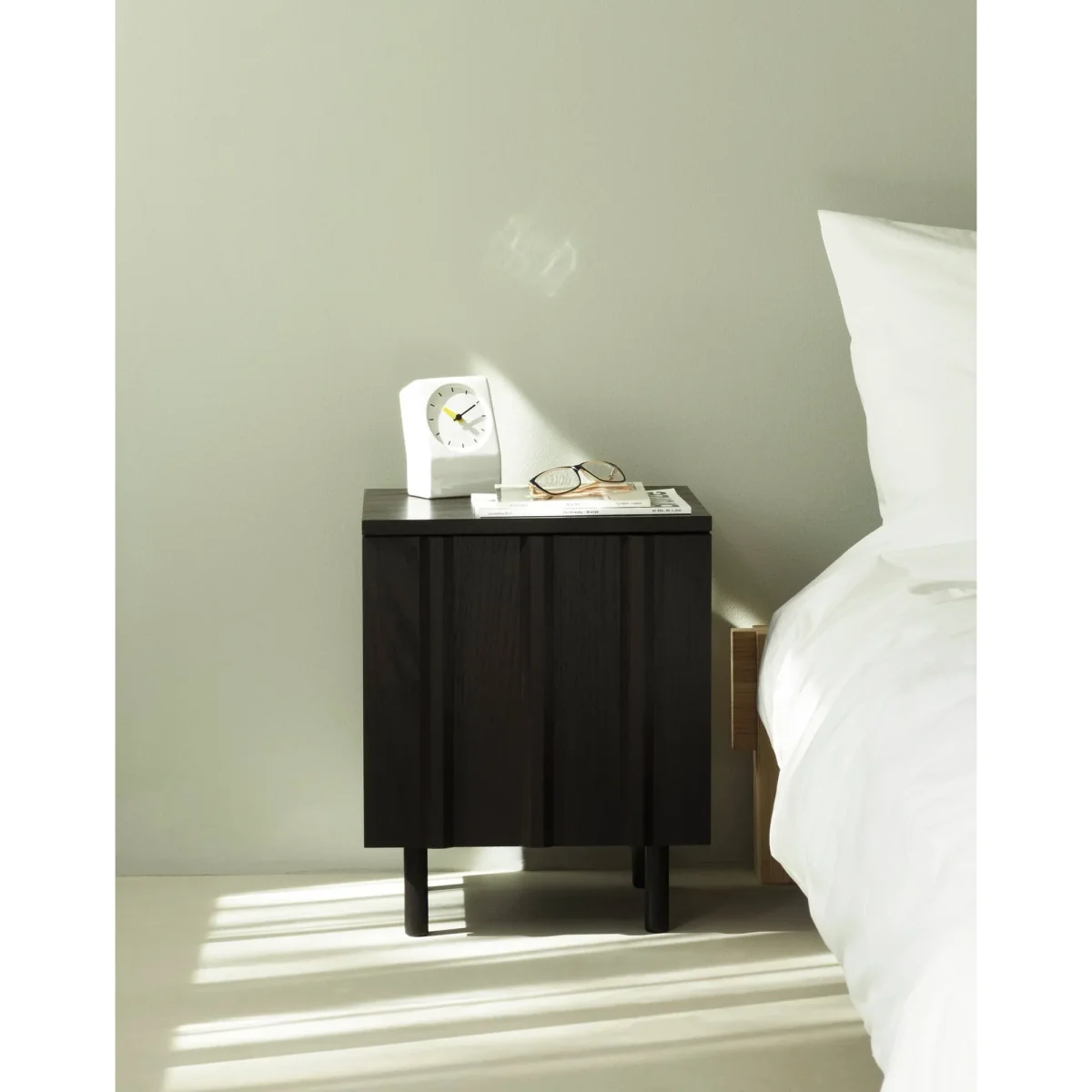 Normann Copenhagen Rib bedside table Soft black 52x42x40 cm – image 3