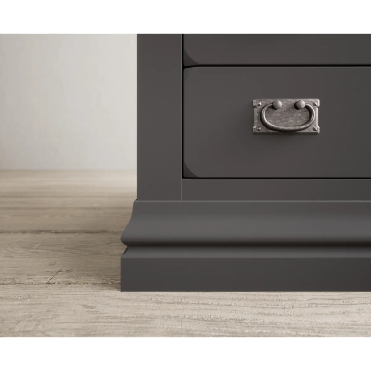 Charwood Oak and Charcoal Painted 2 Drawer Bedside Table – image 5