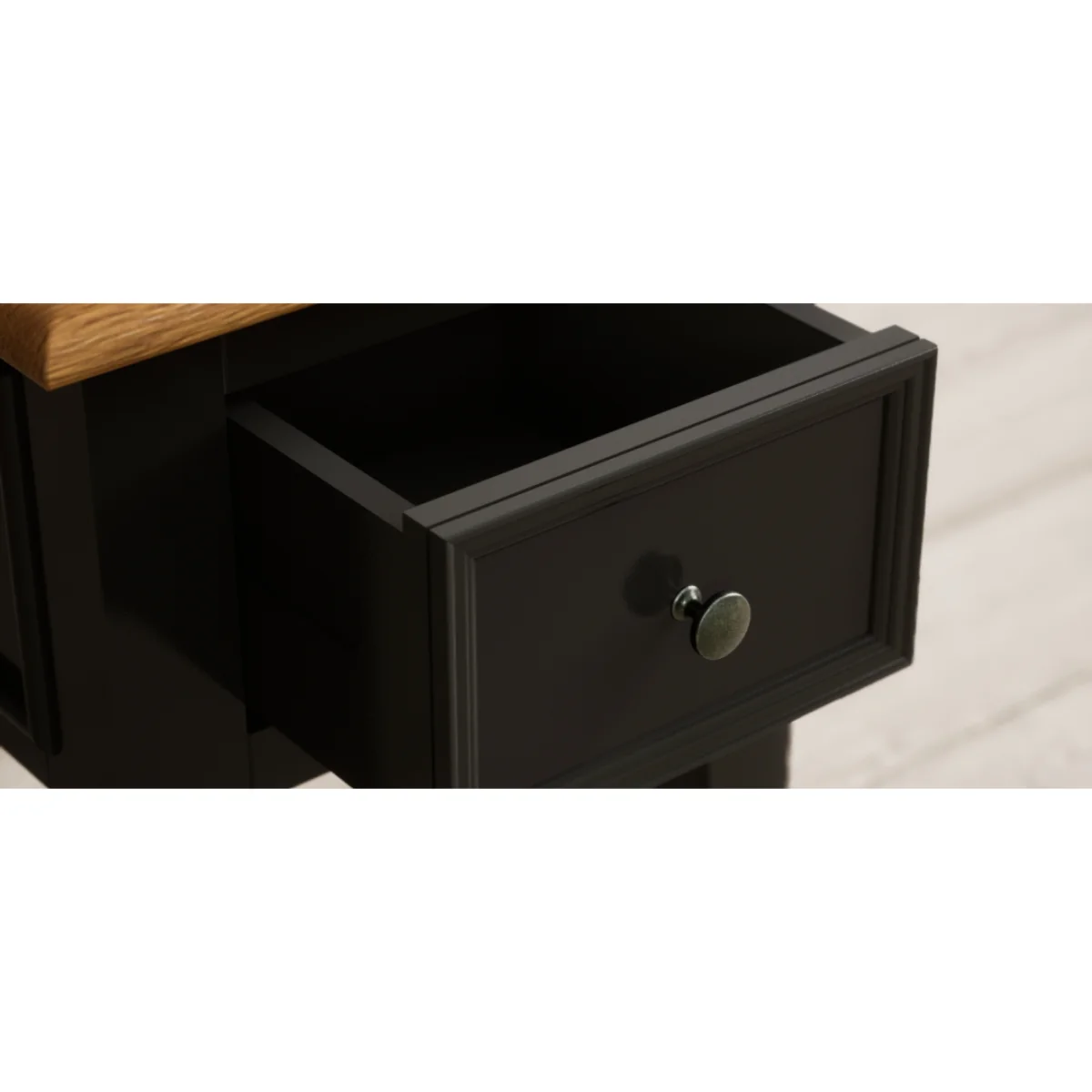 Charlton Oak and Black Painted Bedside Table – image 11