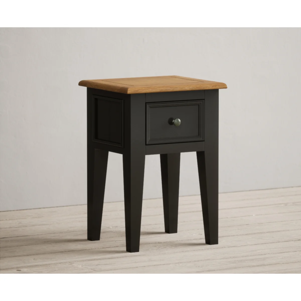 Charlton Oak and Black Painted Bedside Table – image 5
