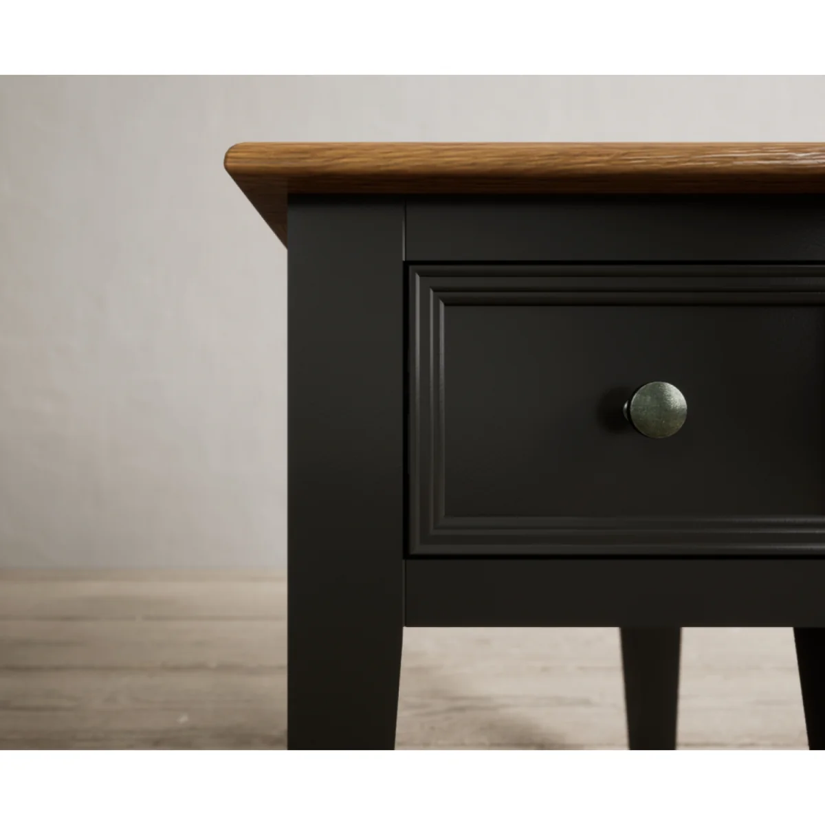 Charlton Oak and Black Painted Bedside Table – image 6