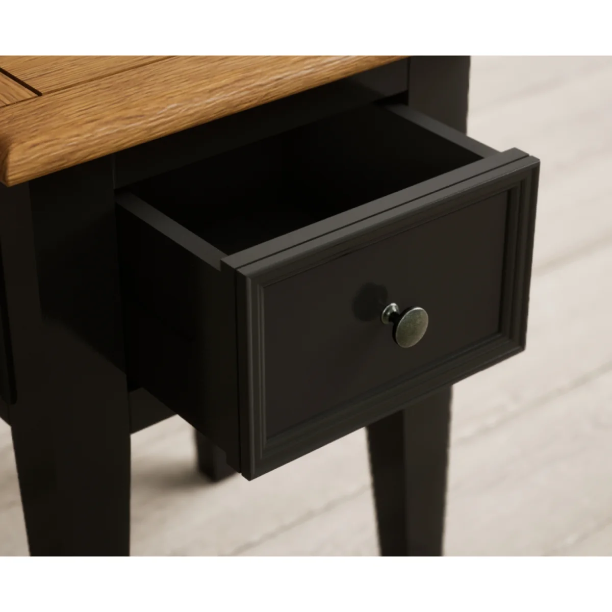 Charlton Oak and Black Painted Bedside Table – image 7