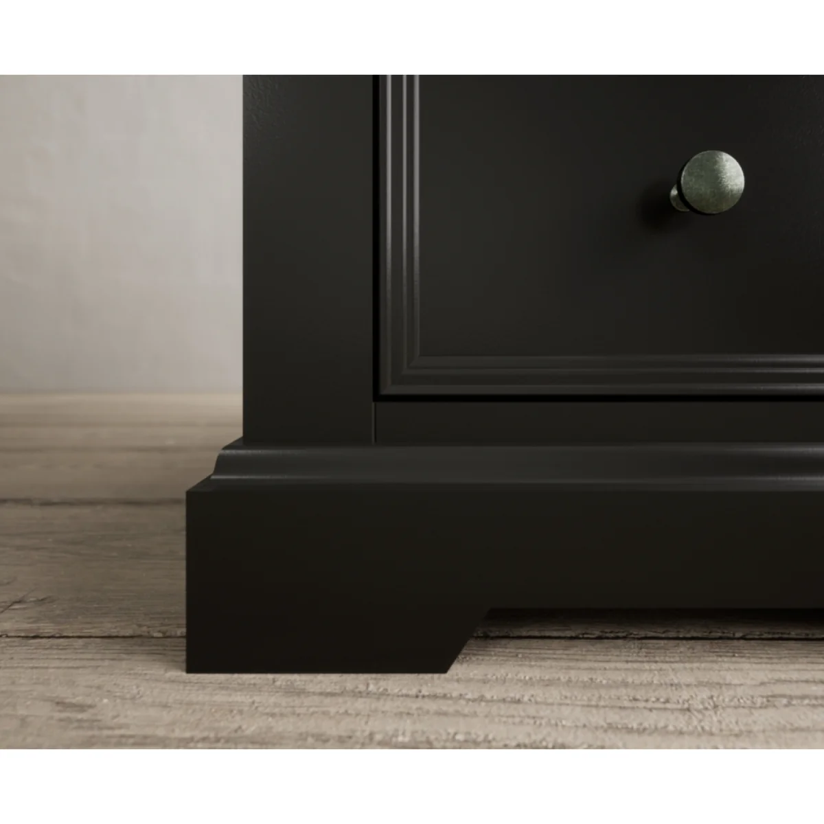 Charlton Oak and Black Painted 2 Drawer Bedside Table – image 7