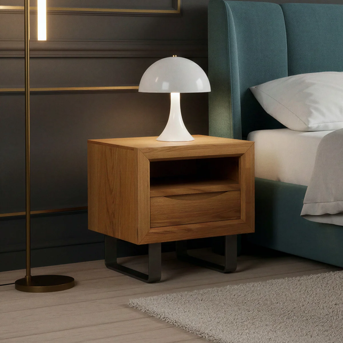 Parker Solid Oak Bedside Table – image 2