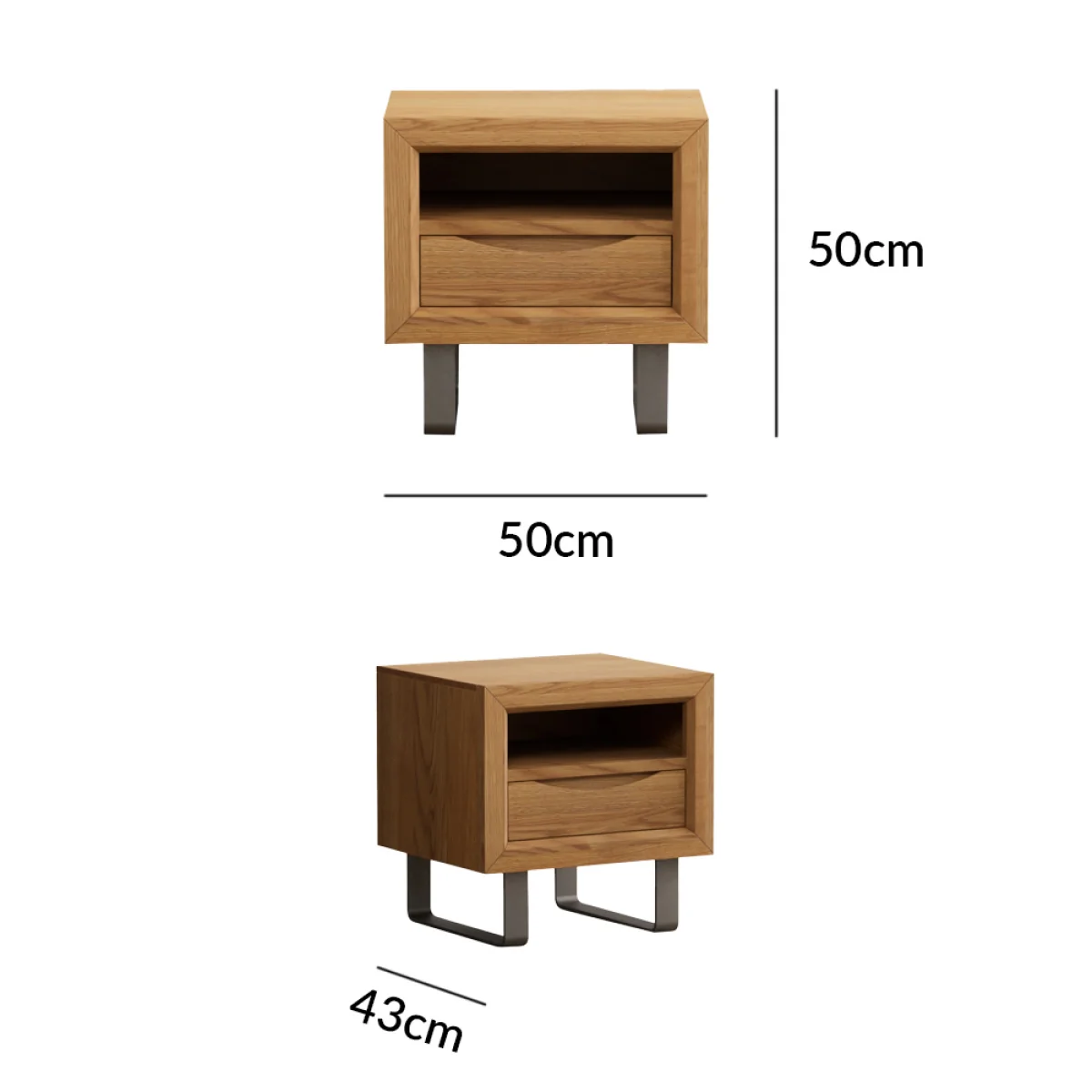 Parker Solid Oak Bedside Table – image 11