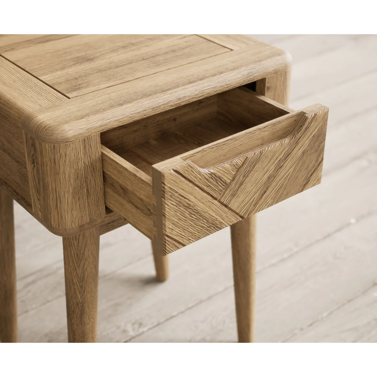 Parven Solid Oak Bedside Table / Lamp Table – image 6