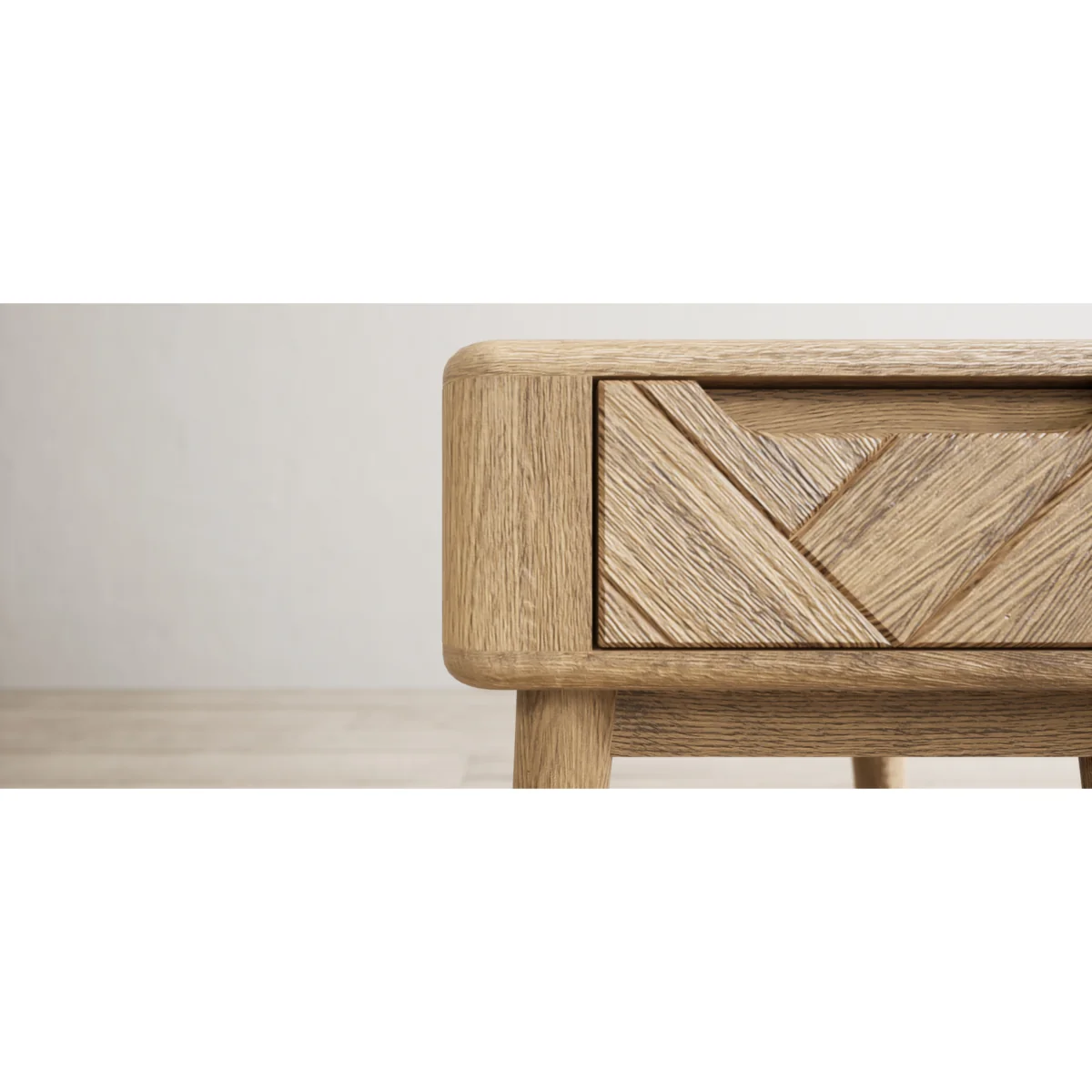Parven Solid Oak Bedside Table / Lamp Table – image 8