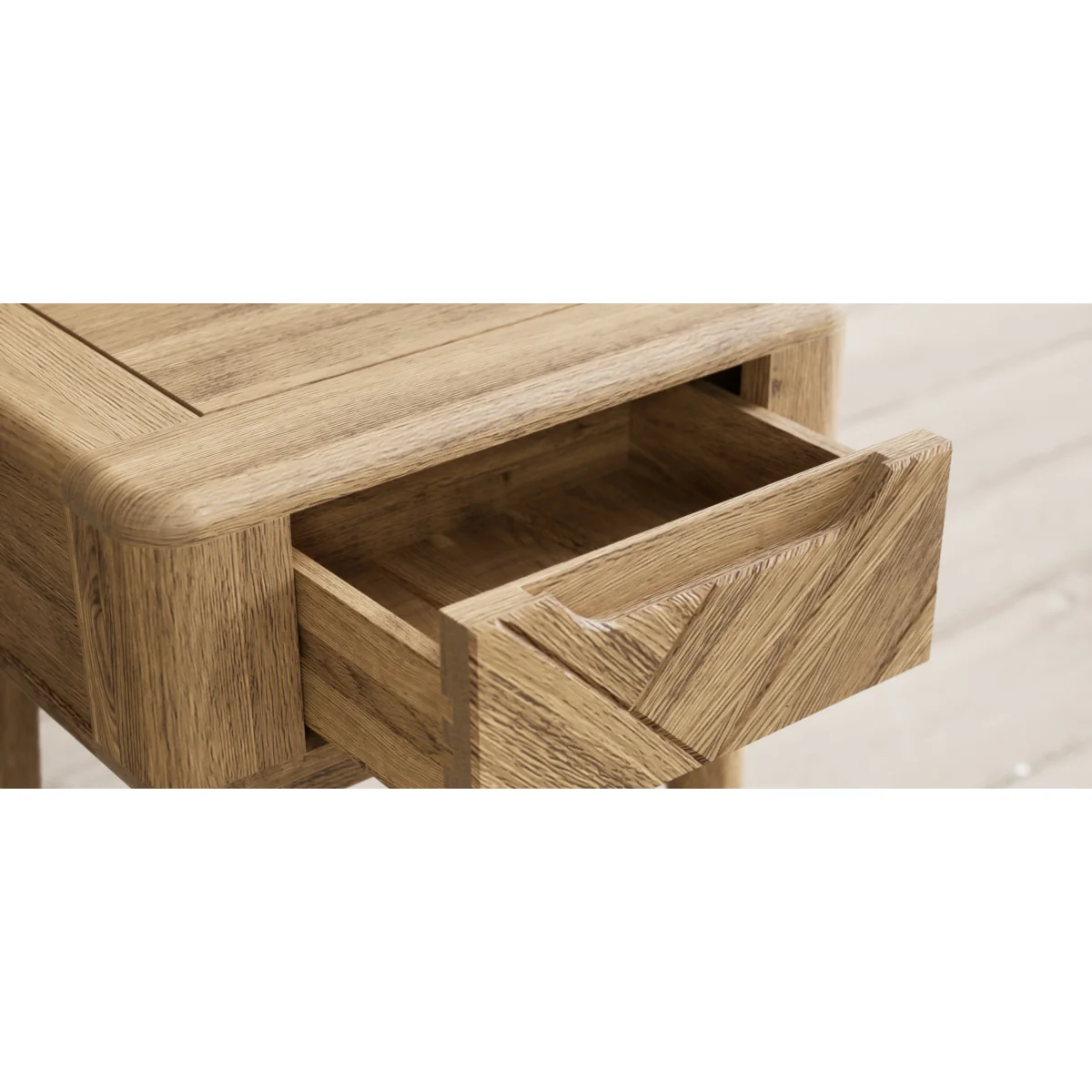 Parven Solid Oak Bedside Table / Lamp Table – image 9