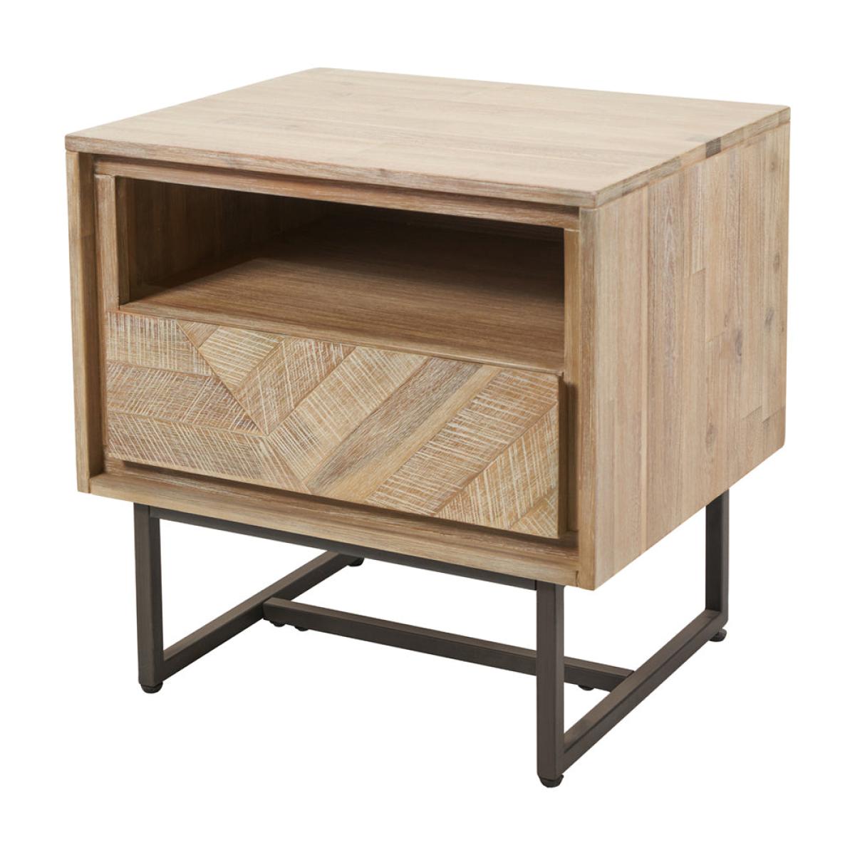 Olivia's Martha Acacia Wood Bedside Unit – image 2