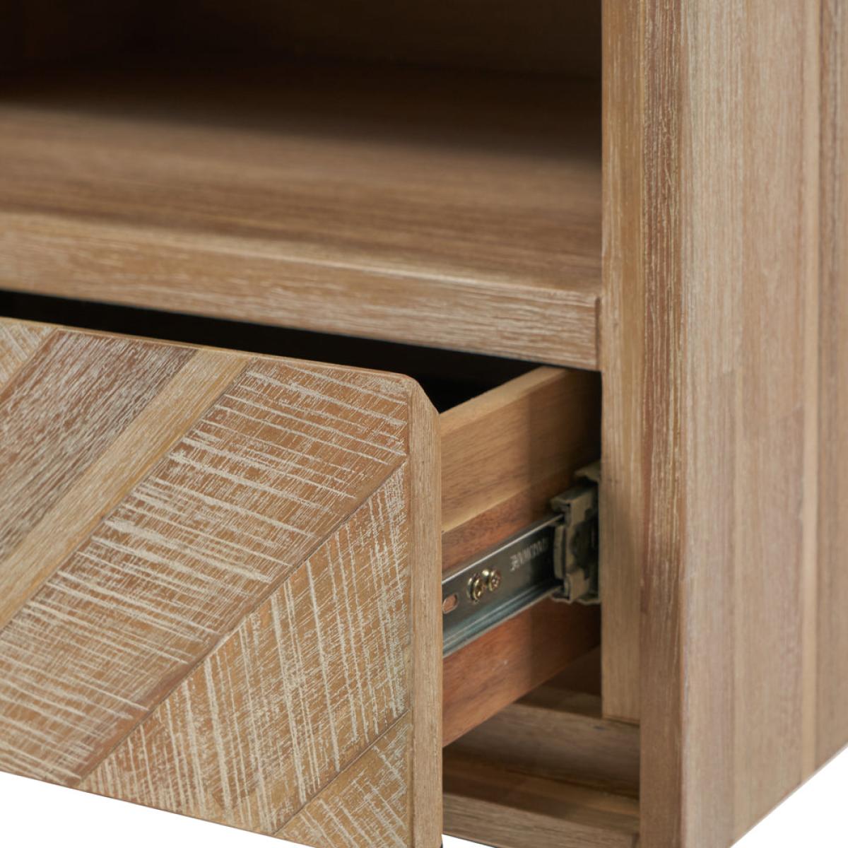 Olivia's Martha Acacia Wood Bedside Unit – image 7