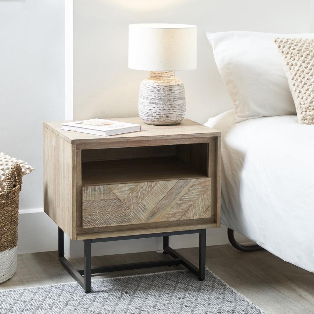 Olivia's Martha Acacia Wood Bedside Unit – image 10
