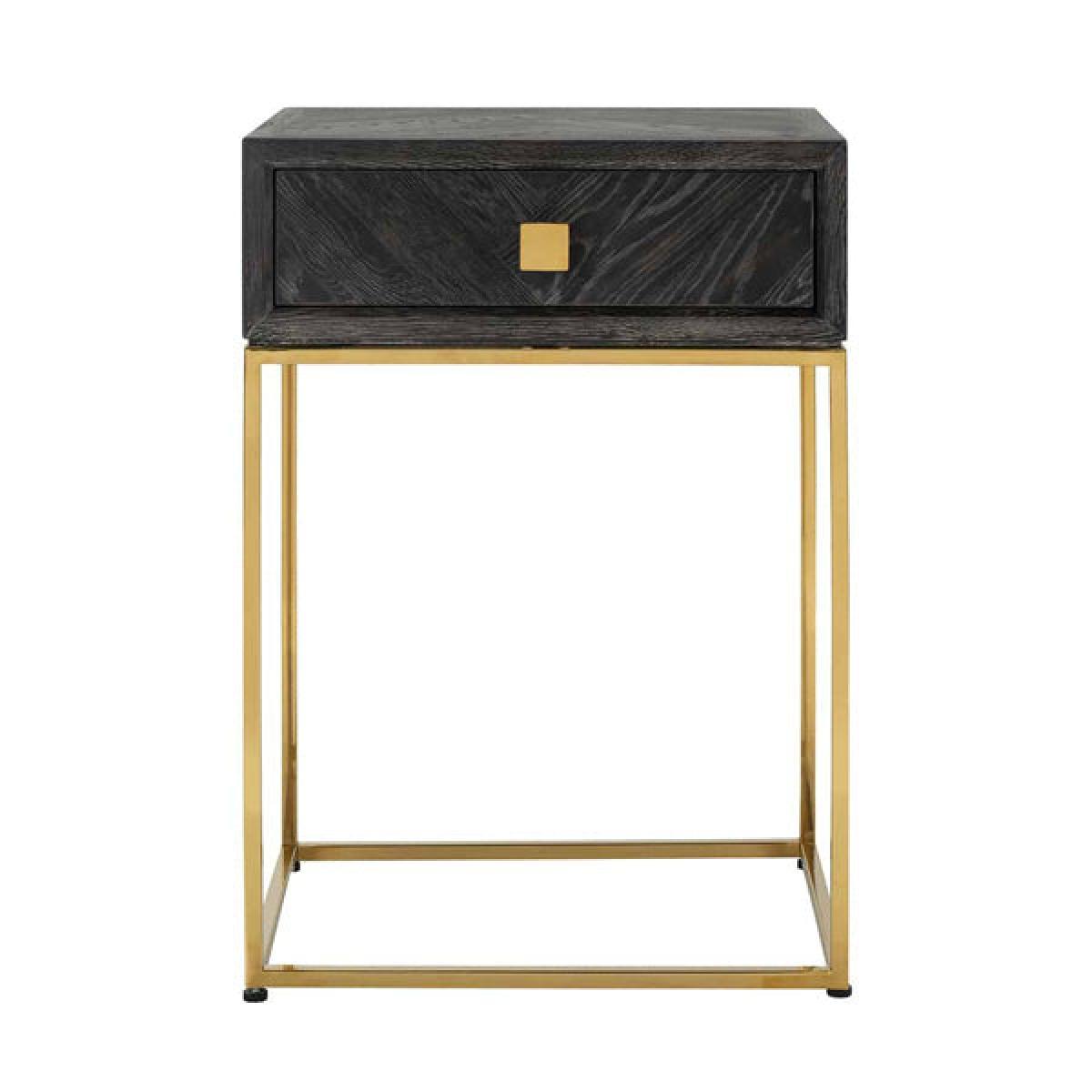 Richmond Blackbone 1 Drawer Gold Bedside Table – image 2