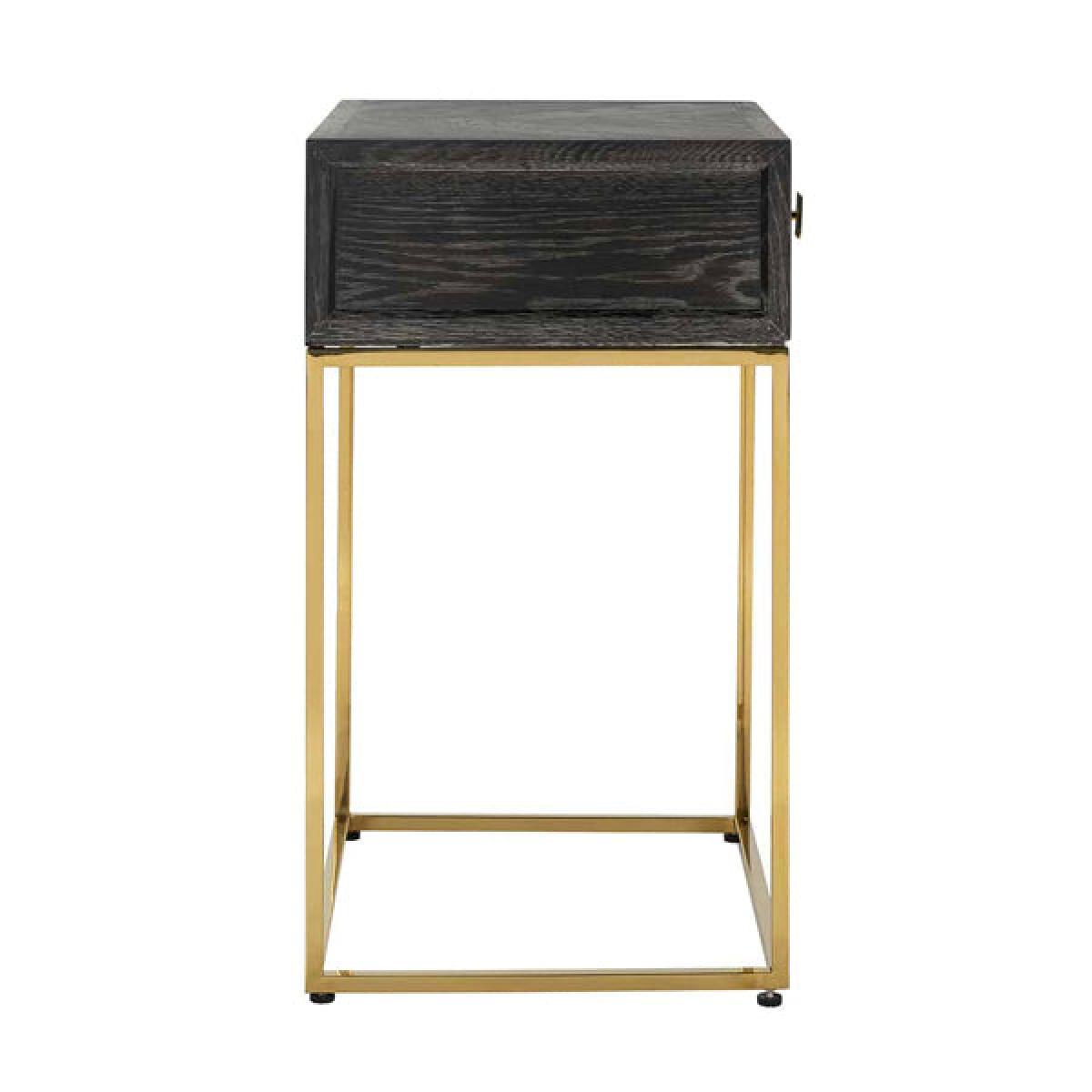Richmond Blackbone 1 Drawer Gold Bedside Table – image 3