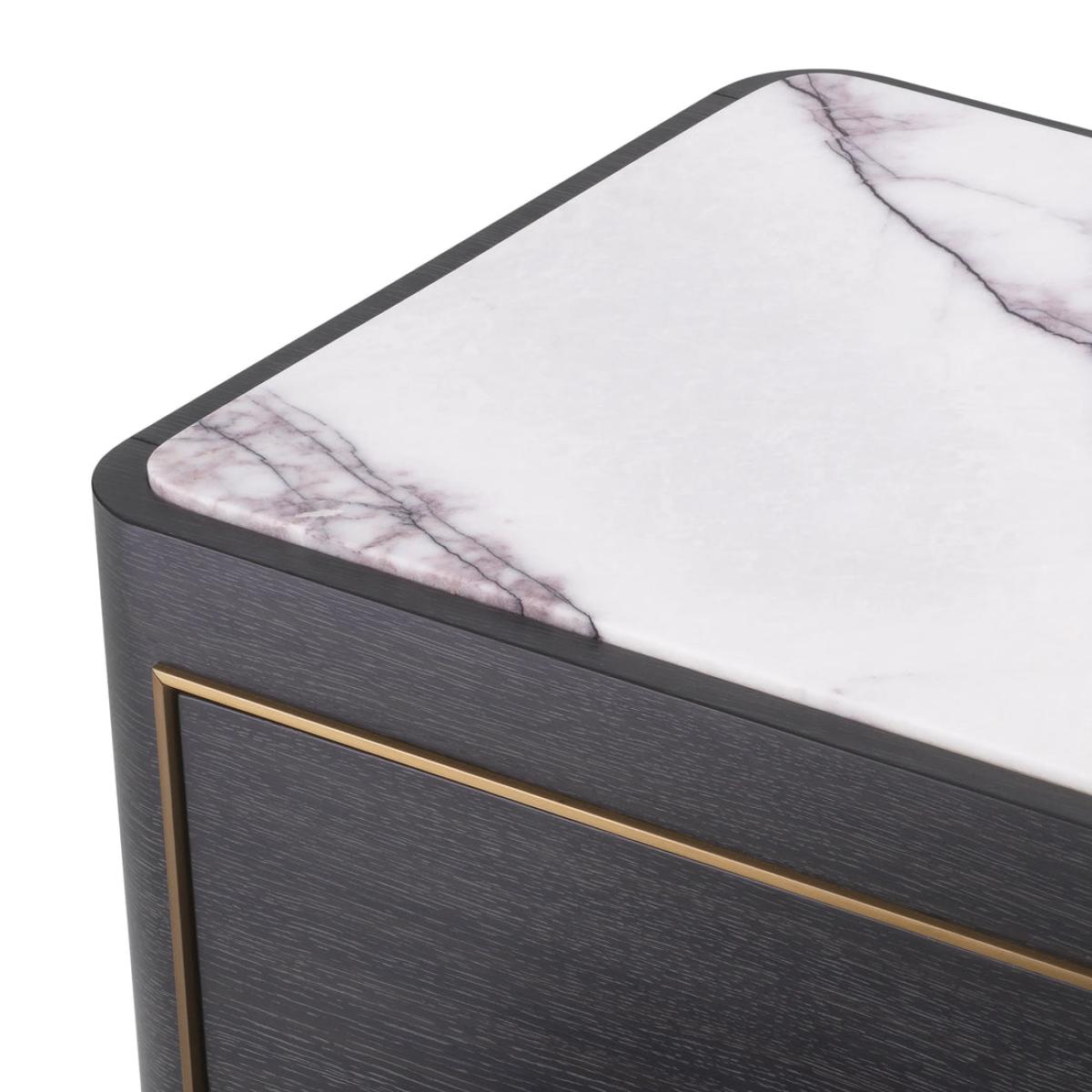 Eichholtz Corazon Bedside Table in Charcoal Grey Oak Veneer – image 3